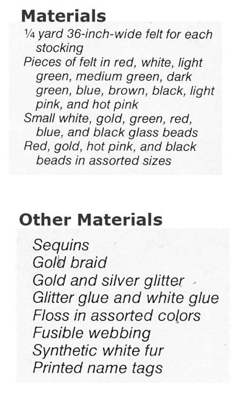 Felt Christmas Stockings Pattern Vintage Felt Stockings for Etsy