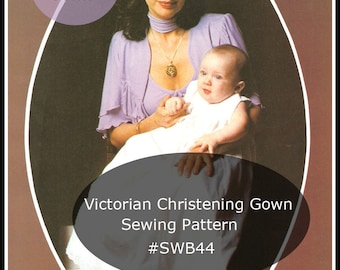 Victorian Christening Gown, Heirloom Sewing Pattern, Vintage Gown,Lots Of Tucks, French Seams, PDF File-- DurhamDeals