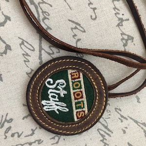 Roots, Rare Roots Staff Badge, Leather Staff Badge, Neck Hang Badge,-According To Roots, Dates 90s, Great Collector Piece ,DurhamDeals