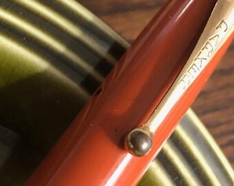 1930's Parker Duofold Pen, Junior Parker Pen, Probably 30's, Big Red Duofold Parker Pen, Read Everything, View The Images --DurhamDeals