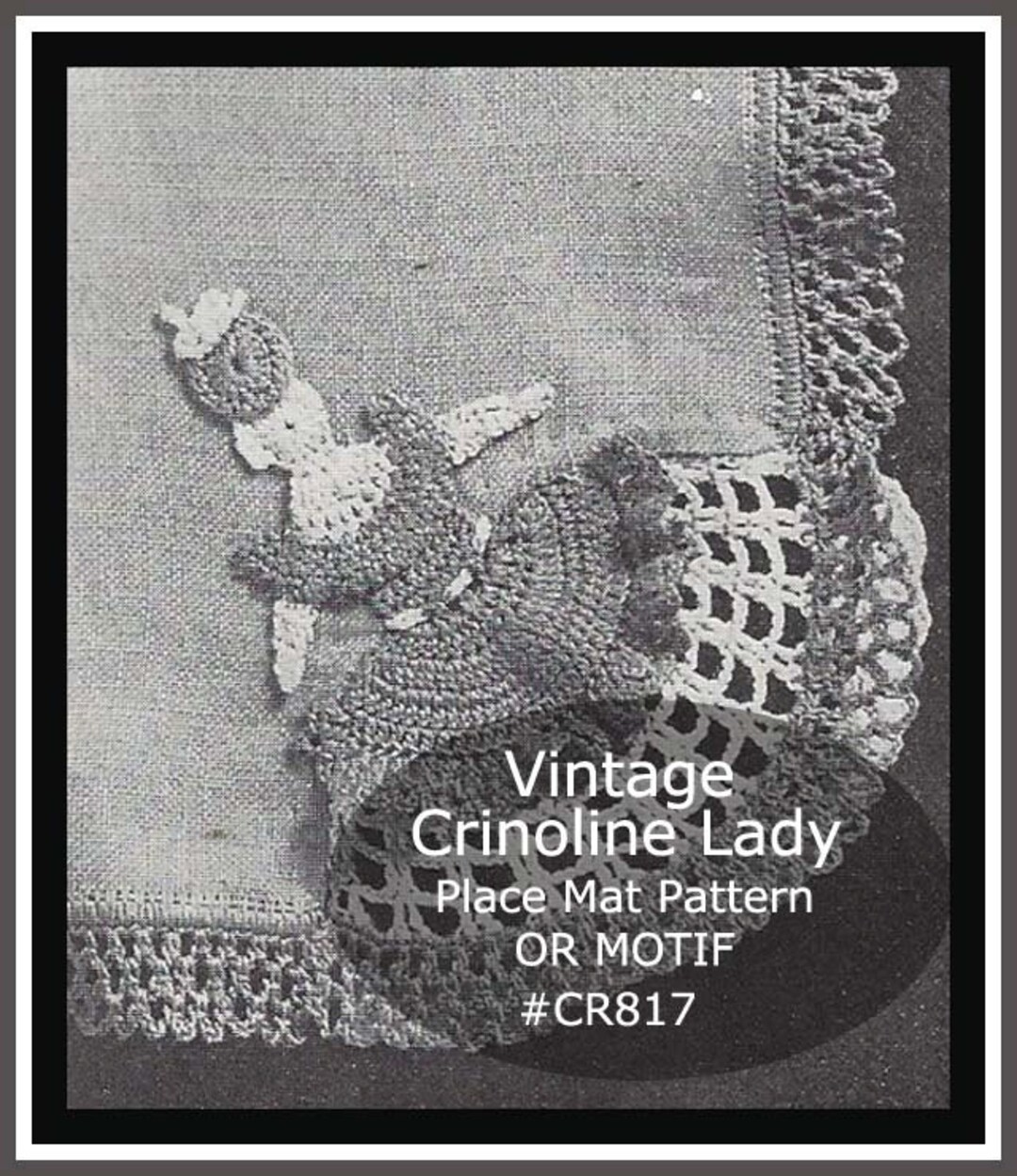 Crinoline Lady Crochet Pattern, Crinoline Lady Motif, Placemats With ...