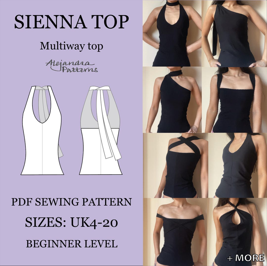 Beginner Multi-style Convertible Top Sewing Pattern (PDF Digital ...
