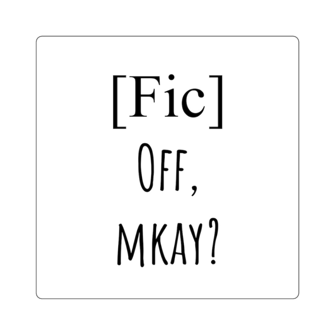 Humor Library Label Funny Humorous Librarian Library Fiction Square Sticker FIC Bookstore ...