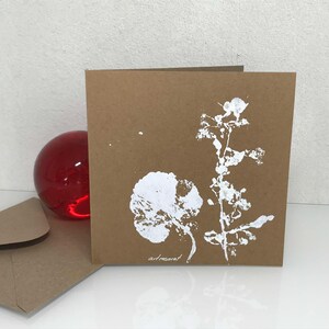 Klappkarte Flora, 15x15cm Einzelstück, Kunstkarte, Grußkarte, Faltkarte, mit Umschlag, Acryl, naturelove, handgemacht von artrosarot