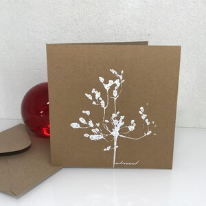 Klappkarte Flora, 15x15cm Einzelstück, Kunstkarte, Grußkarte, Faltkarte, mit Umschlag, Acryl, naturelove, handgemacht von artrosarot