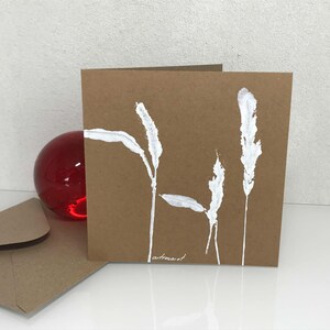 Klappkarte Flora, 15x15cm Einzelstück, Kunstkarte, Grußkarte, Faltkarte, mit Umschlag, Acryl, naturelove, handgemacht von artrosarot