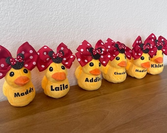 Portachiavi Lucky Duck Cheer / Etichetta per borsa Summit/Worlds in peluche