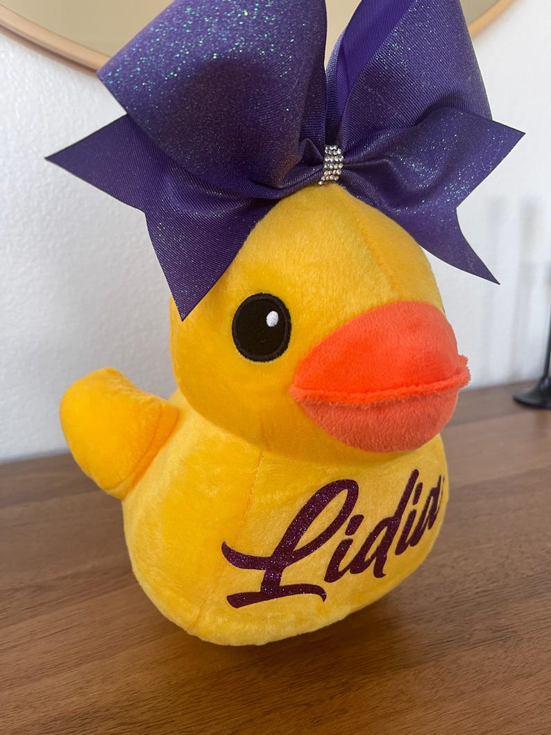Cheerleading Lucky Ducks | Anpassade cheerleading-presenter | Lycka till-present till cheerleader | Idé för lagavslöjande | Present till cheerleading-tävling | Personlig bild 11