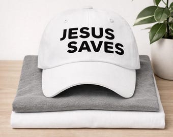 Inspirująca haftowana czapka chrześcijańska z napisem „Jezus Zbawia”