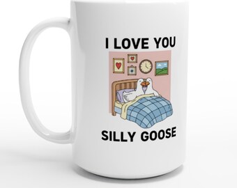 Kocham Cię, Głupia Gęś, Uroczy, Romantyczny Kubek z Gęsią, Zabawny Prezent Walentynkowy dla Pary, Dziewczyny i Chłopaka