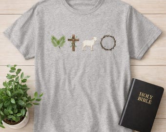 Zmartwychwstanie Wielkanoc Chrześcijaństwo Dewocjonalia Symbolika Pisma Świętego Ofiara Ukrzyżowanie Koronacja Ciernie Palmy Wierni Wierzący Koszulka