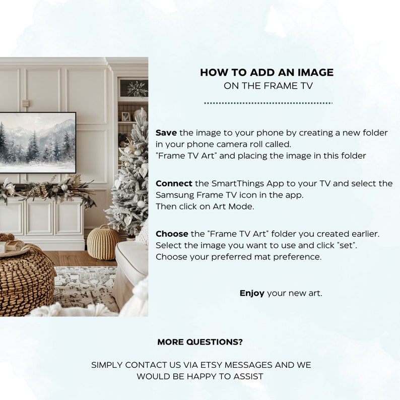 Samsung Frame TV Art Vintage Christmas Truck Red Frame Black and White