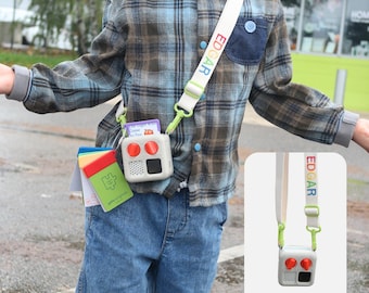 Gepersonaliseerde geborduurde schouderband voor Yoto Mini met adapter, verstelbare band, reisaccessoire, cadeau voor kinderen