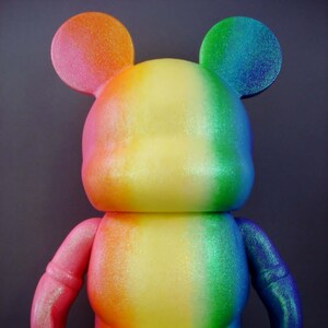 9 inch Vinylmation Bright Rainbow Vinylmation Custom Vinylmation Roygbiv Disney Decor Disney Figurine Rainbow Custom image 2