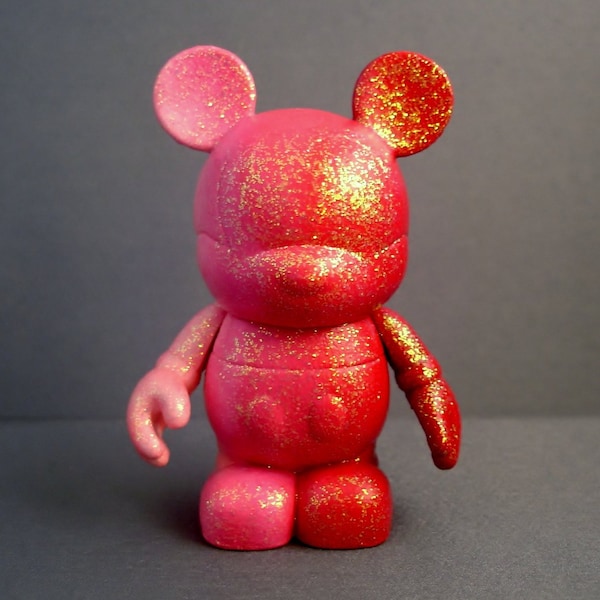 Pink - Ombre - Custom Vinylmation - Vinylmation - 3 inch Vinylmation - Pink Glitter - Ombre Mice - Disney Decor - Disney Figurine