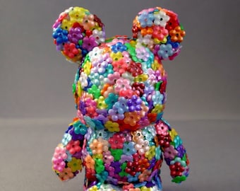 Flower Power - Vinylmation - Custom Vinylmation - Floral - Topiary - 3 inch Vinylmation - Mickey Mouse - Disney Decor - Mickey Figurine