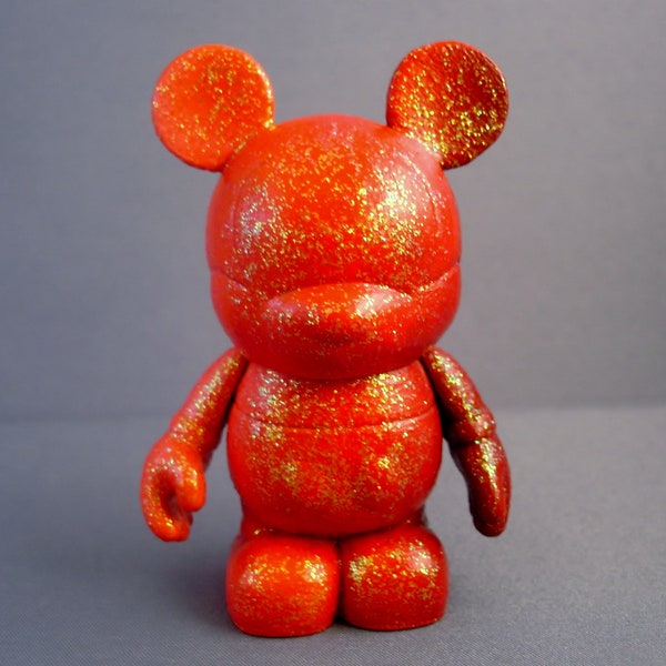 Red - Ombre - Custom Vinylmation - Vinylmation - 3 inch Vinylmation - Red Glitter - Ombre Mice - Disney Decor - Disney Figurine