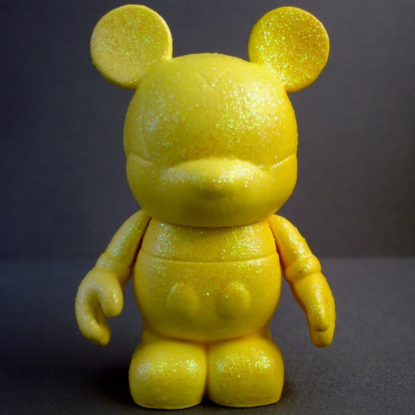 Yellow - Ombre - Custom Vinylmation - Vinylmation - 3 inch Vinylmation - Yellow Glitter - Ombre Mice - Disney Decor - Disney Figurine