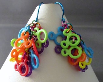 Rainbow Mickey Mouse Chainmail Earrings – Anodized Aluminum, Disney Inspired