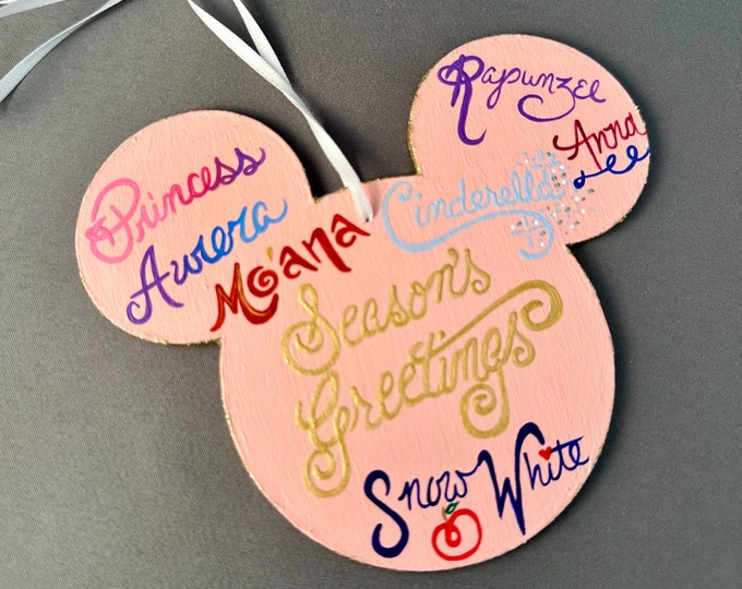 Disney Princess Ornament Disney Trip Ornament Autograph Ornament Disney
