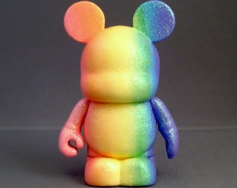Pastel Rainbow Mickey Mouse Vinylmation – 3 Inch Custom Figurine