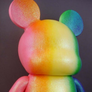 9 inch Vinylmation Bright Rainbow Vinylmation Custom Vinylmation Roygbiv Disney Decor Disney Figurine Rainbow Custom image 1