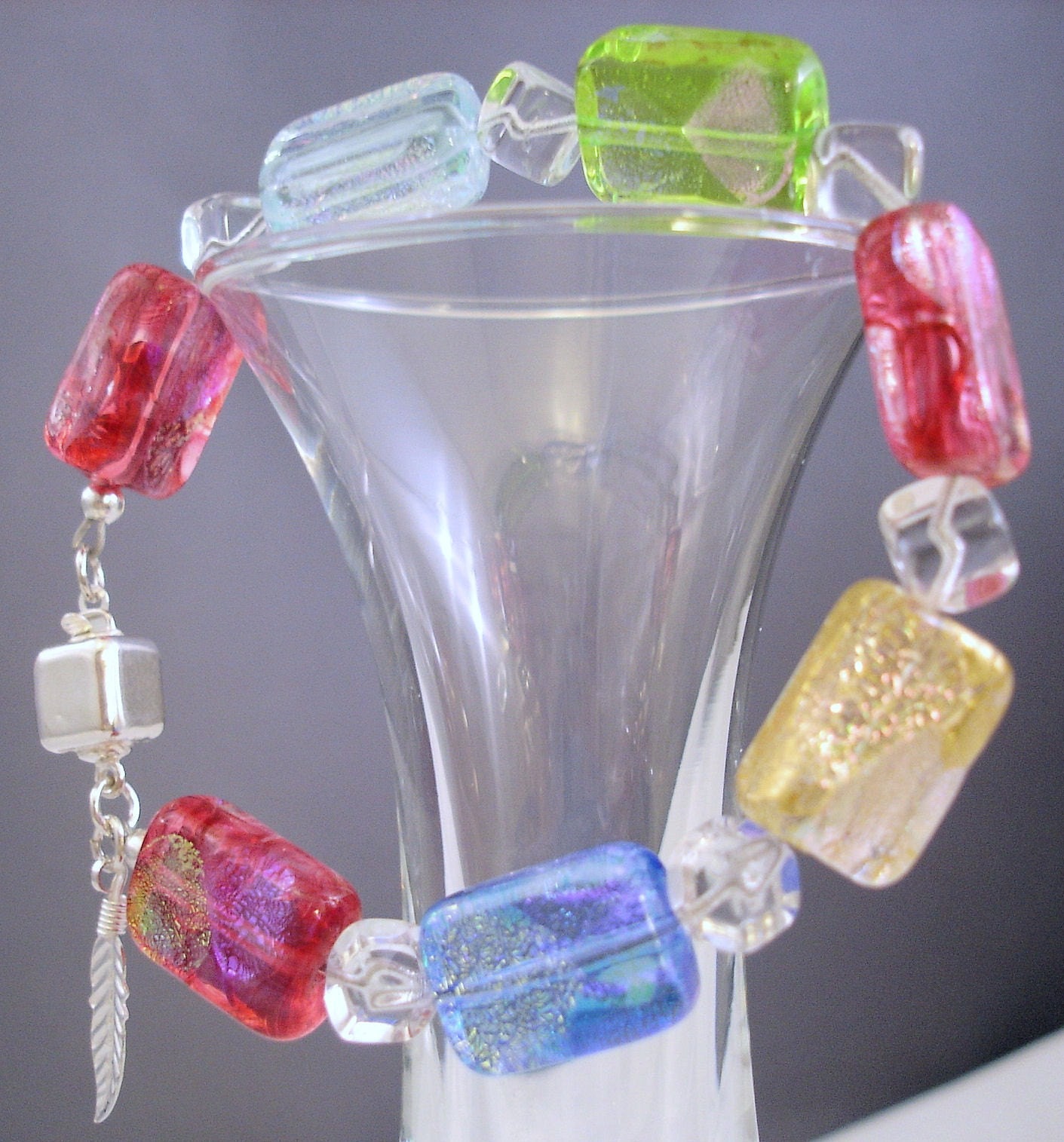 Bracelet Beads Square Beads Beaded Etsy