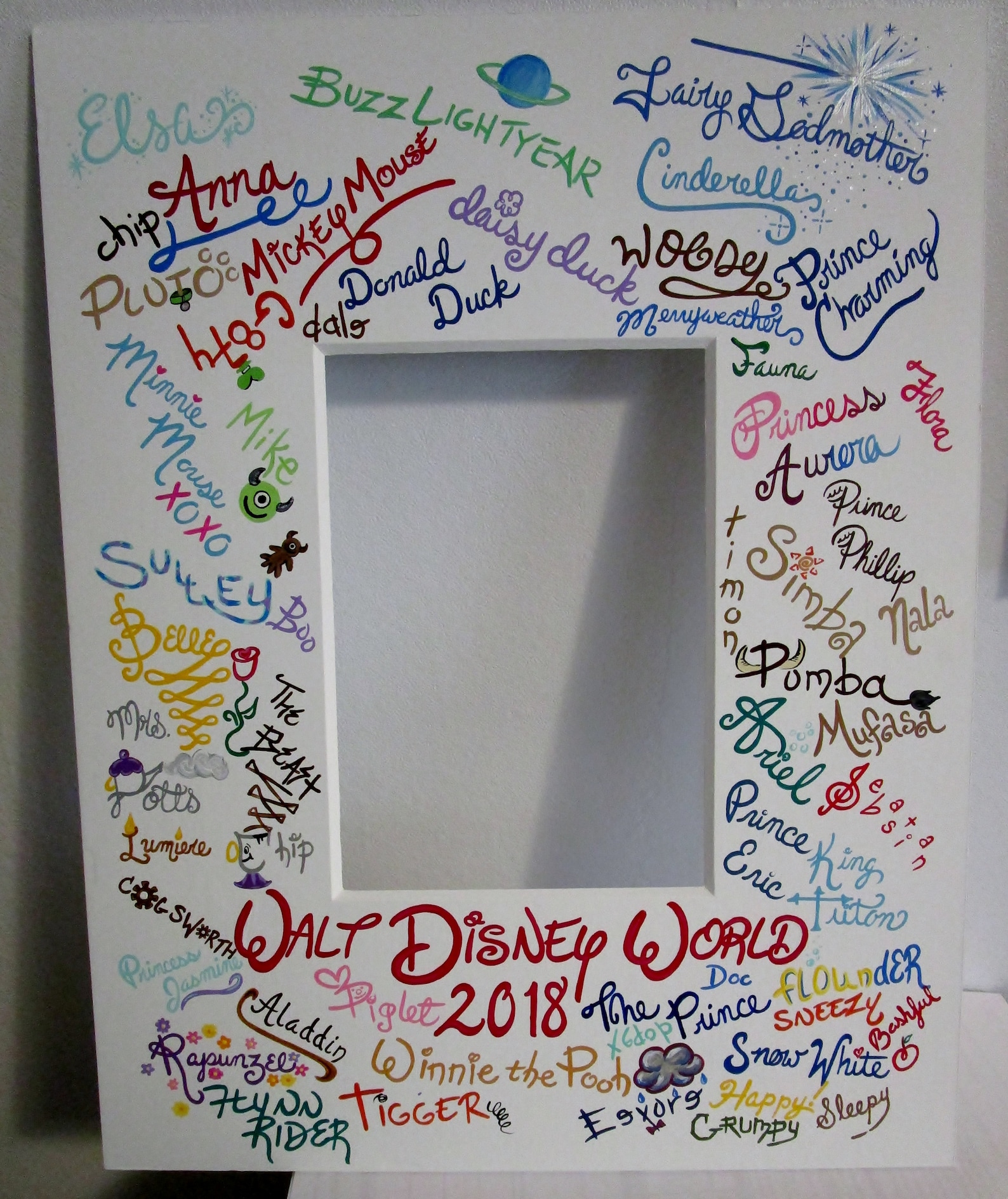 Disney Photo Mat Mat Board Disney Characters Disney Etsy