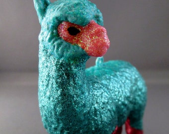 Alpaca Ornament - Llama Ornament - Glittered Ornament - Glitter Animal - Animal Ornament - Christmas Decor - Tree Ornament - Llama - Alpaca