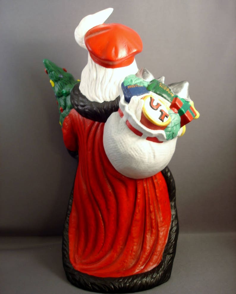 Custom Santa Santa Figurine Santa Claus Figurine Ceramic Santa Custom University Custom College Christmas Decor Alma Mater image 3