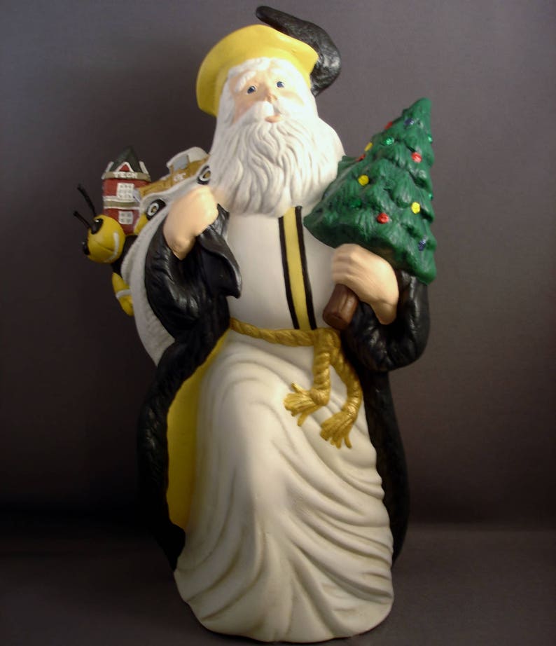 Custom Santa Santa Figurine Santa Claus Figurine Ceramic Santa Custom University Custom College Christmas Decor Alma Mater image 4