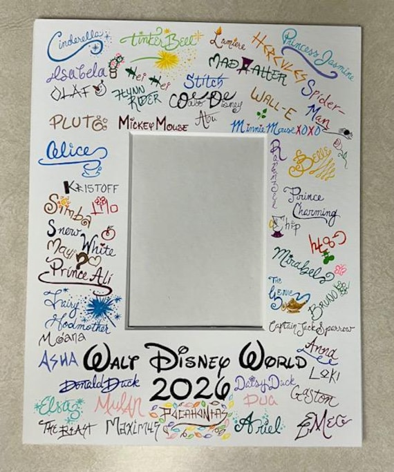 Disney Photo Mat - Mat Board - Disney Characters - Disney