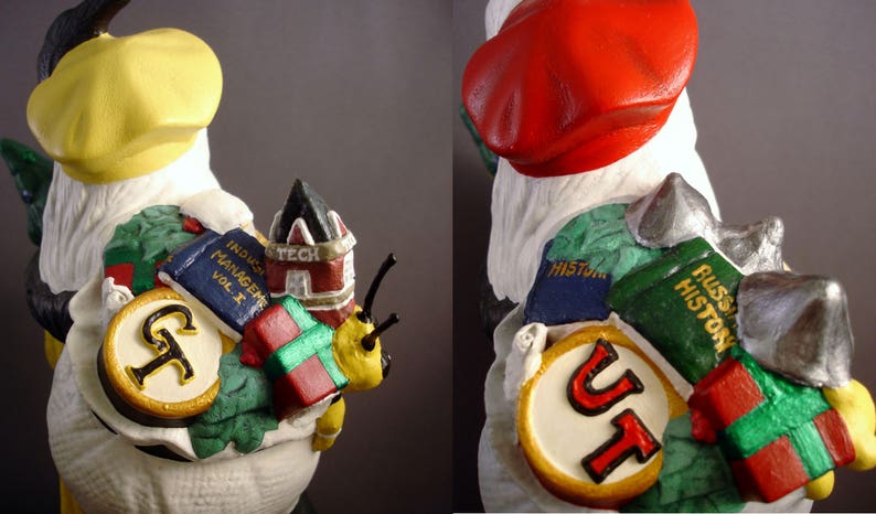 Custom Santa Santa Figurine Santa Claus Figurine Ceramic Santa Custom University Custom College Christmas Decor Alma Mater image 7