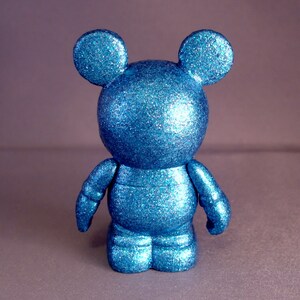 Sapphire Blue Custom Vinylmation Vinylmation 3 inch Vinylmation Blue Glitter Gemstone Mice Disney Decor Disney Figurine image 3