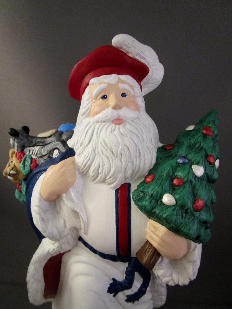 Custom Santa Santa Figurine Santa Claus Figurine Ceramic Santa Custom University Custom College Christmas Decor Alma Mater image 8