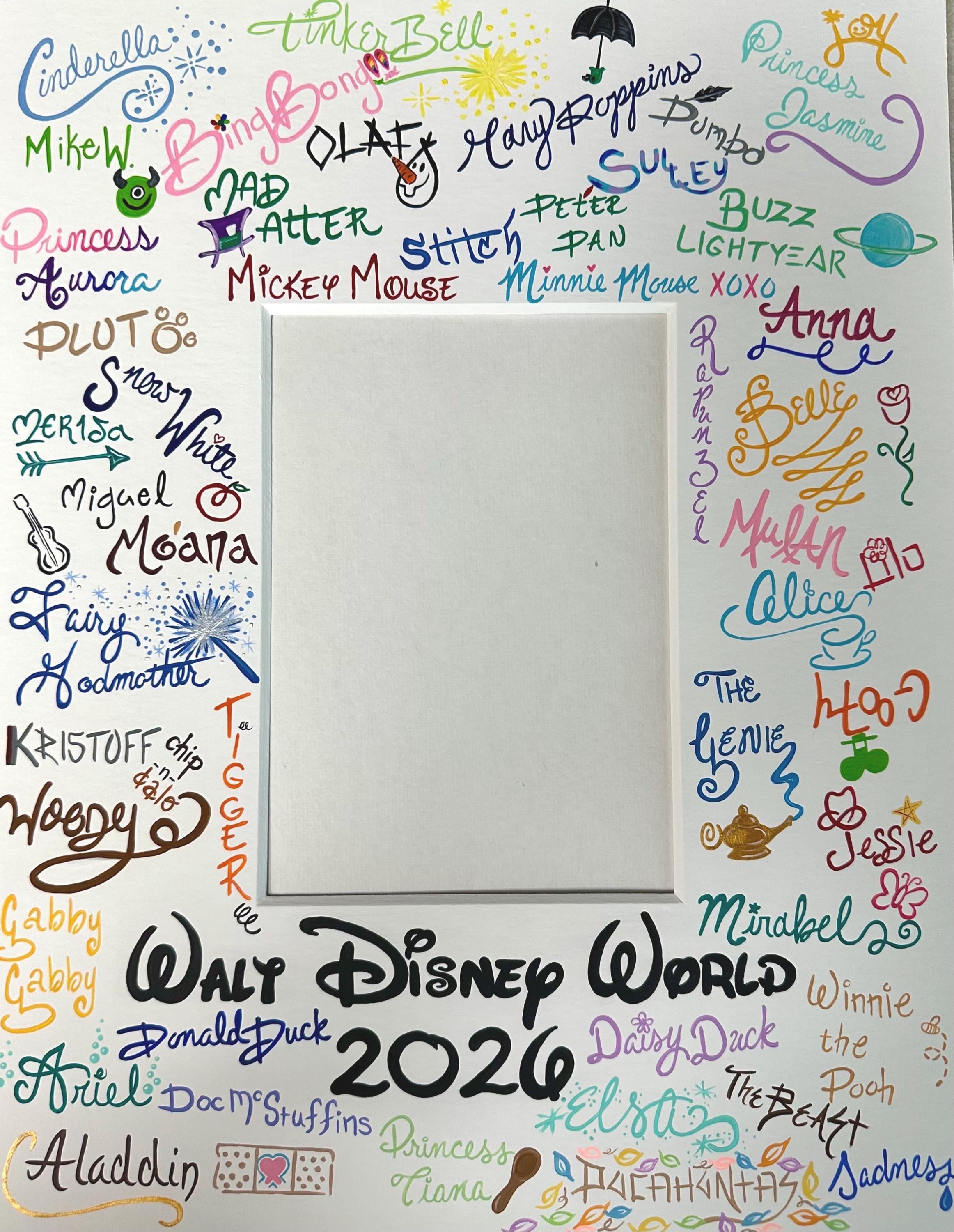 Disney Photo Mat - Mat Board - Disney Characters - Disney
