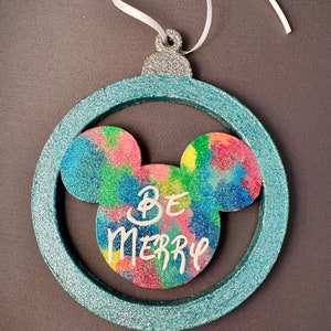 Be Merry - Micky Kopf Ornament - Disney Ornament - Disney Trip Ornament - Disney inspiriert Ornament - Weihnachtsgeschenk - Micky Ikone