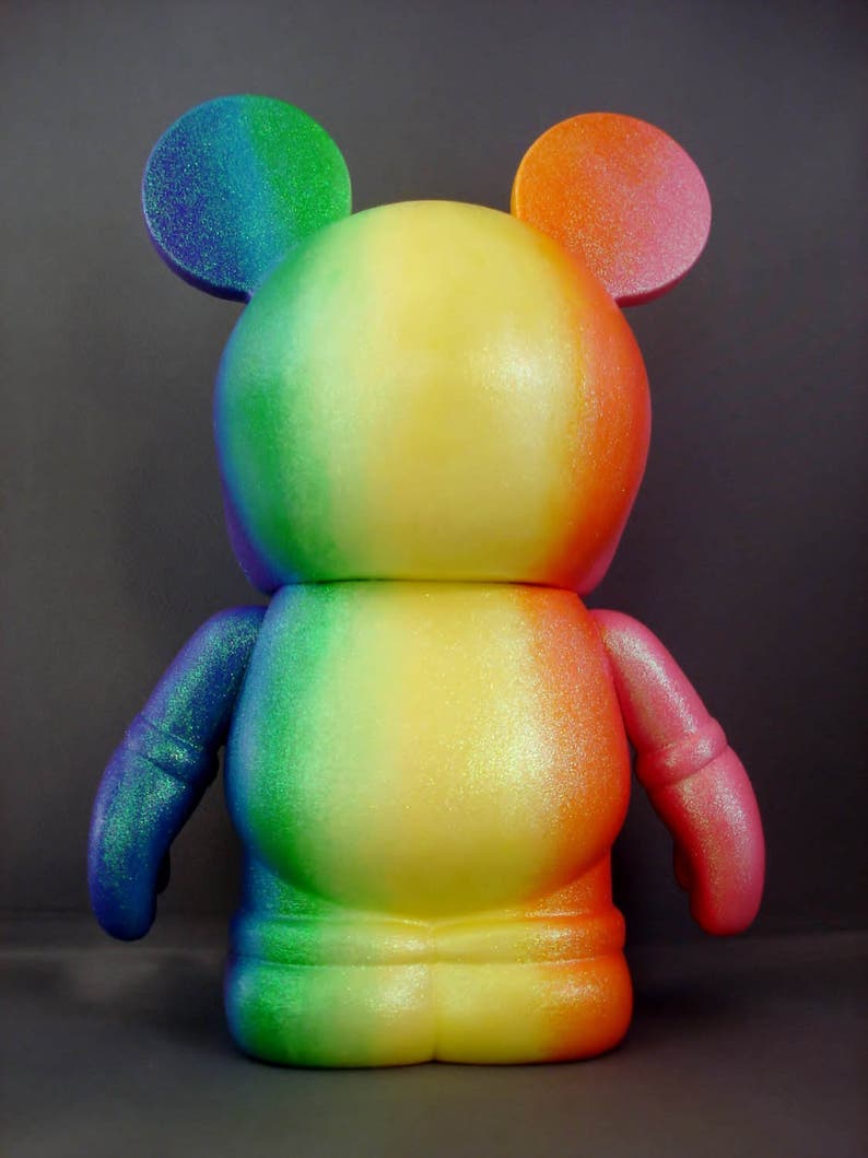 9 inch Vinylmation Bright Rainbow Vinylmation Custom Vinylmation Roygbiv Disney Decor Disney Figurine Rainbow Custom image 4