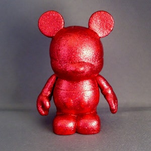 Ruby Red Custom Vinylmation Vinylmation 3 inch Vinylmation Red Glitter Gemstone Mice Disney Decor Disney Figurine image 1