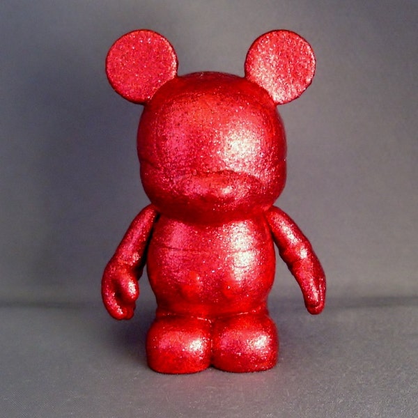 Ruby Red - Custom Vinylmation - Vinylmation - 3 inch Vinylmation - Red - Glitter - Gemstone Mice - Disney Decor - Disney Figurine