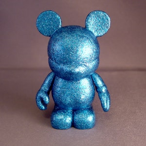 Sapphire Blue Custom Vinylmation Vinylmation 3 inch Vinylmation Blue Glitter Gemstone Mice Disney Decor Disney Figurine image 1