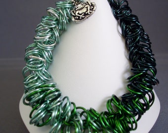 Princess Tiana Chainmaille Bracelet: Sterling Silver Frog Prince Charm