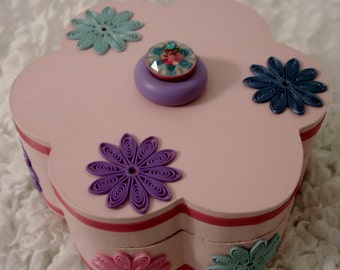 Memory Box - Treasure Box - Trinket Box - Jewelry Box - Wooden Box - Flower Box - Decorative Box - Wooden Keepsake Box - Wooden Memory Box