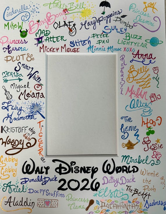 Disney Photo Mat - Mat Board - Disney Characters - Disney