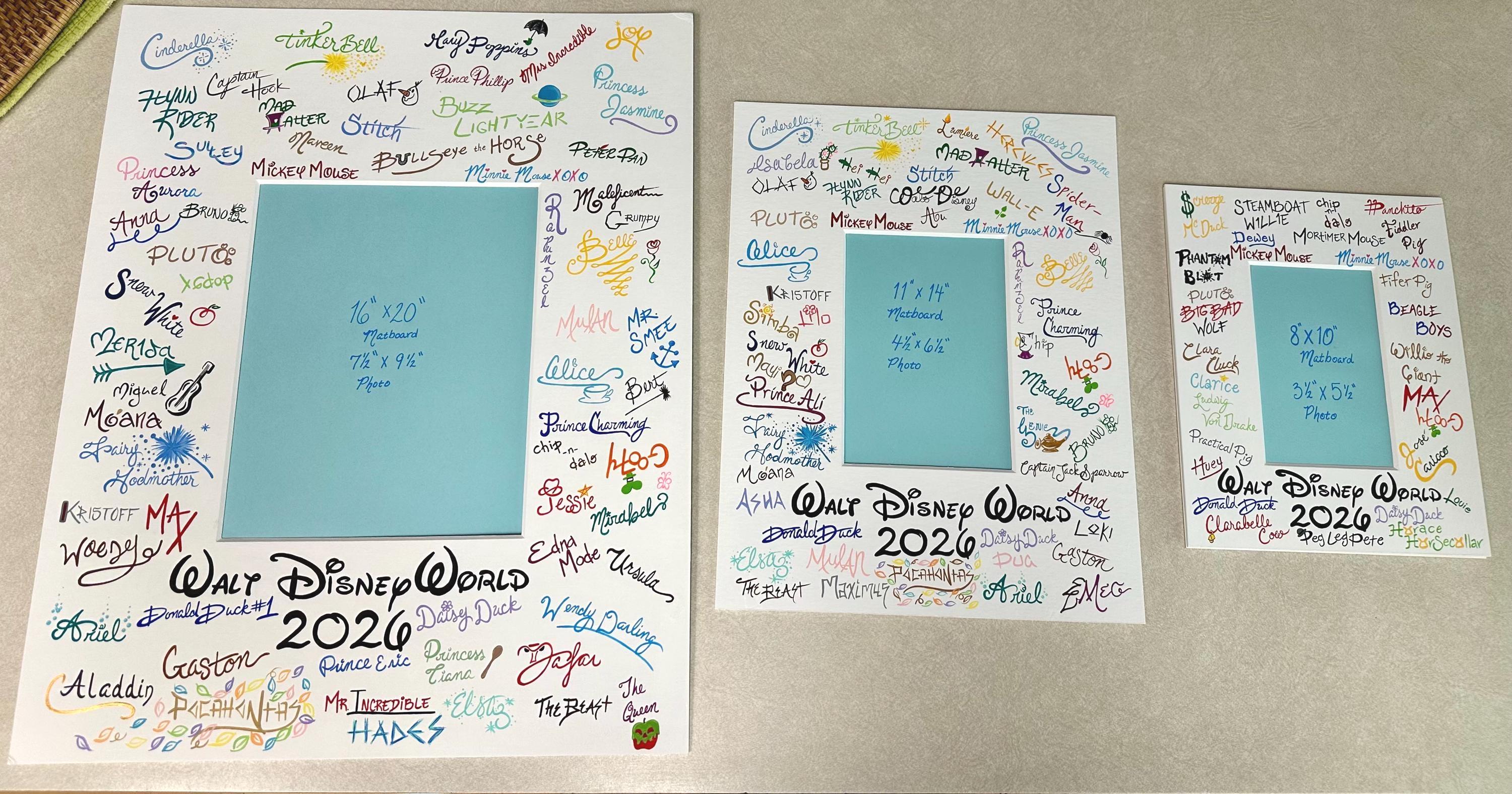 Disney Photo Mat - Mat Board - Disney Characters - Disney
