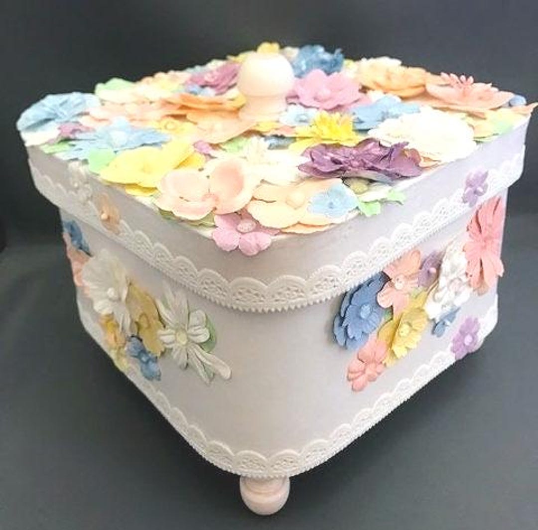 Floral Keepsake Box: French Cottage Shabby Chic Memory Box - Etsy