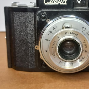 Film Camera 35mm working Smena 1, lens T-22 4,5/40mm Used Rare Vintage ussr photography gift Collectible Retro scale Antique camera LOMO