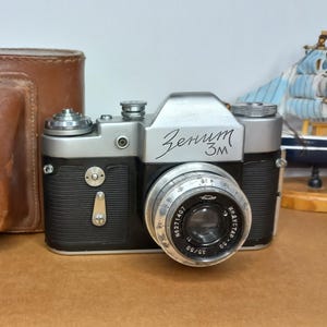 Vintage Zenit 3M Film Camera: USSR SLR Industar-50 Lens, Working Antique