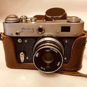 Appareil photo argentique FED 3 35 mm Industar 61 M39 avec objectif vintage URSS télémètre rétro appareil photo mécanique appareil photo ancien appareil photo cadeaux