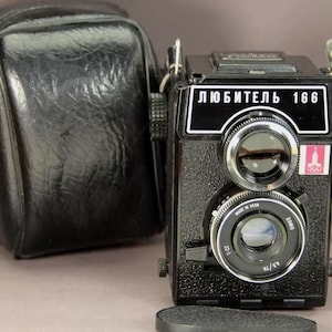 SLR Film Camera 120mm Lyubitel 166 Olimpic T-22 Tested 6x6 Collectible Retro LOMO Antique camera vintage tech Retro Camera Vintage Camera